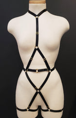 HONEY HARNESS FULL BODY - BLACK Sexy Harness Strappy BodyHarness Lingerie ADARABYCAROLB Intimates 