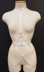 HONEY HARNESS FULL BODY - WHITE Sexy Harness Strappy BodyHarness Lingerie ADARABYCAROLB Intimates 